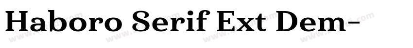 Haboro Serif Ext Dem字体转换